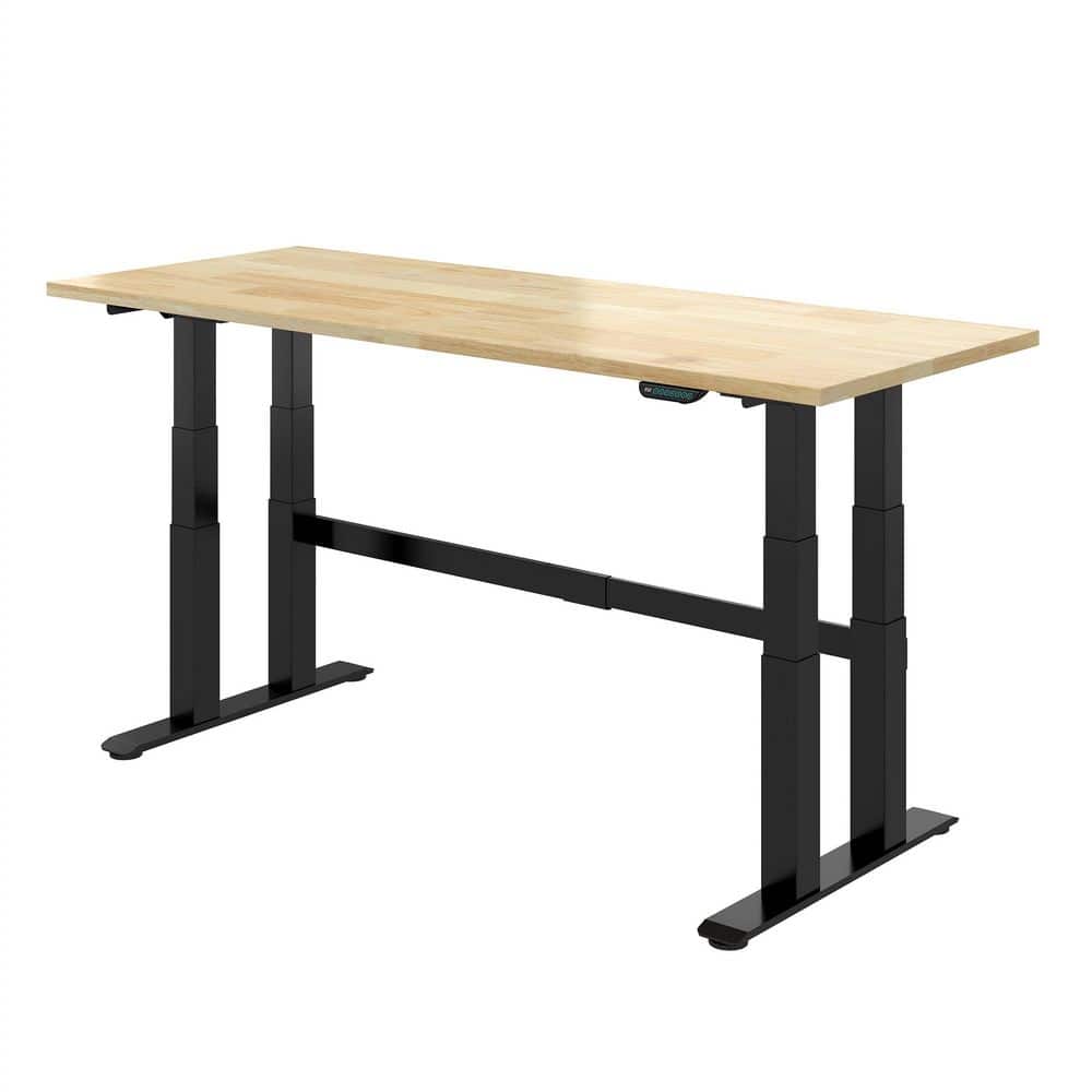 72 in. W x 36 in. D 4-Motor Electric Adjustable Height Workbench with Rubbe