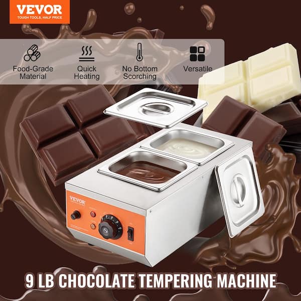 VEVOR Chocolate Tempering Machine 9 lb. 2-Tanks Chocolate Melting