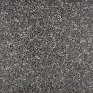 Malati Graphite 12.5 in. x 14.5 in. Matte Porcelain Hexagon Floor and Wall Tile (10.51 sq. ft./Case)
