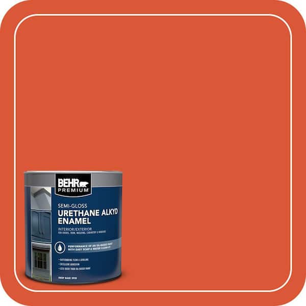 ORANGE 74　NO.1 BEHR PREMIUM 1 qt. #220B-7 Electric Orange Semi-Gloss Enamel