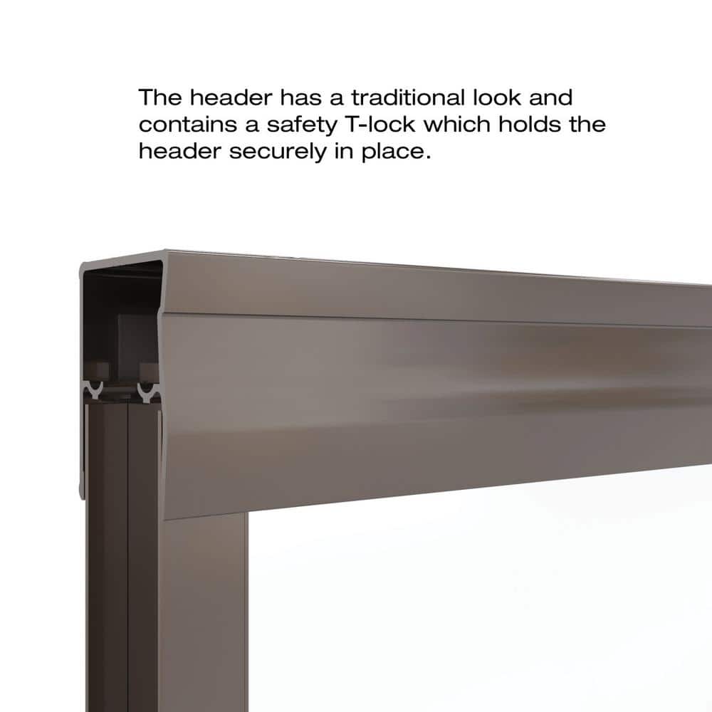 Classic Oil Rubbed Bronze Semi-Frameless Sliding Shower Door