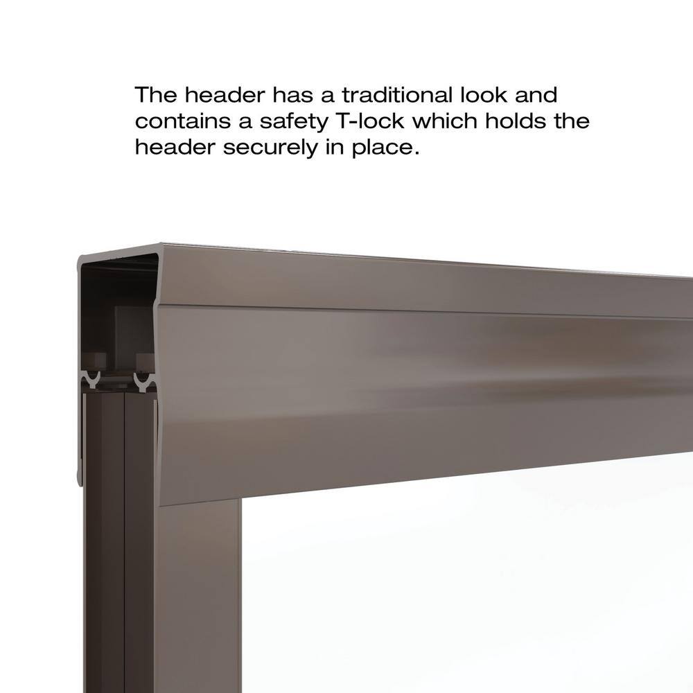 Classic 44" x 70" Oil Rubbed Bronze Semi-Frameless Sliding Shower Door