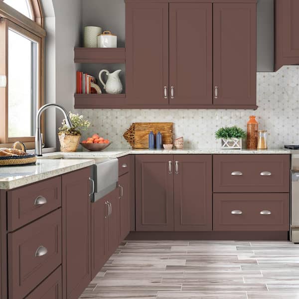 1 gal. #PPU2-20 Oxblood Semi-Gloss Enamel Interior/Exterior Cabinet, Door & Trim Paint