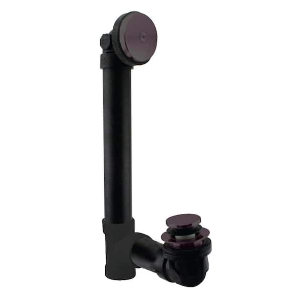 Westbrass 1-1/2 in. x 12 in. Bath Waste & Overflow with One-Hole Faceplate and Tip-Toe Drain - Sch. 40 ABS, Oil Rubbed Bronze