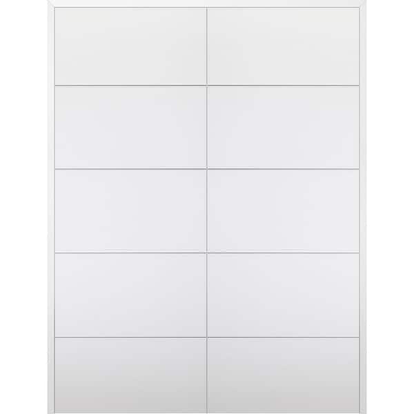 Belldinni Arvika 56 in. x 80 in. Both Active Polar White Wood Composite Double Prehung Interior Door