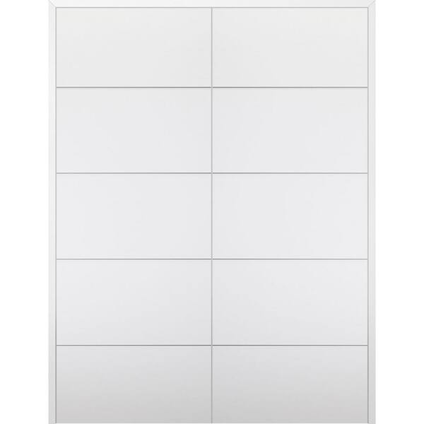 Belldinni Arvika 64 in. x 80 in. Both Active Polar White Wood Composite Double Prehung Interior Door