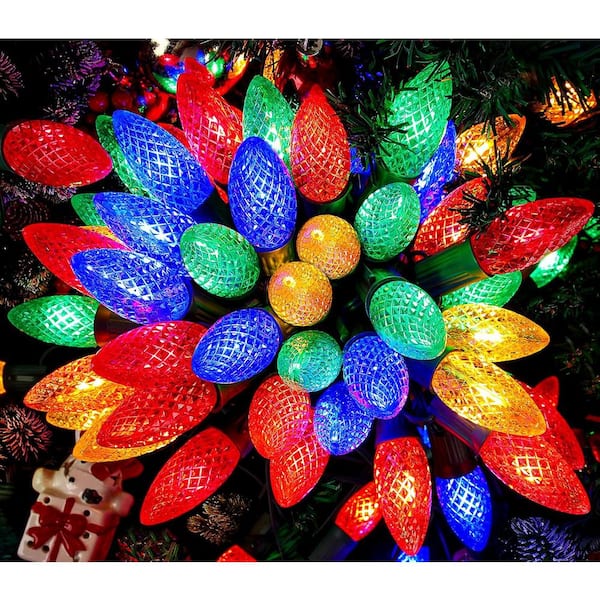 100 ft. 50 LED Indoor Outdoor String Light for House Roof Patio Tree, Multicolor