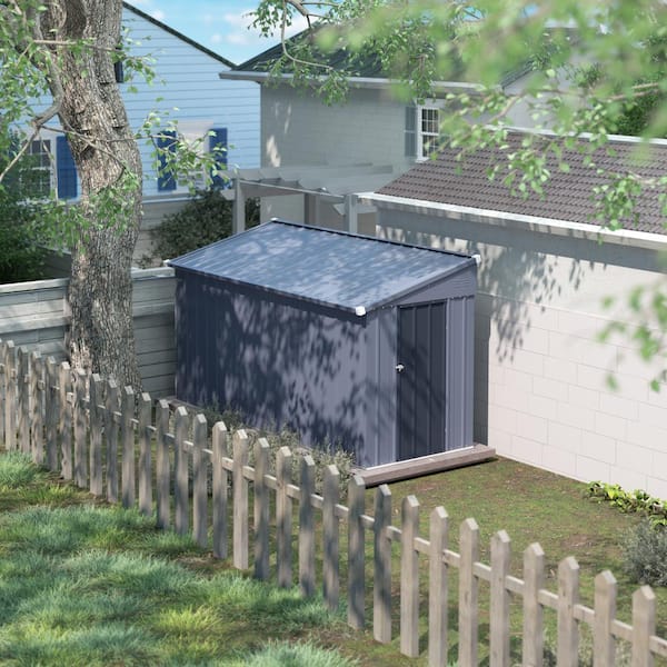 VEIKOUS 4 ft. W x 10 ft. D Metal Storage Lean-to Shed 40 sq