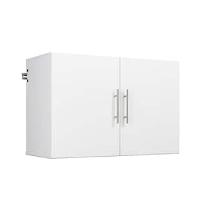 Prepac HangUps 30 Wall Mounted Garage Storage Wood Shoe Cabinet in White