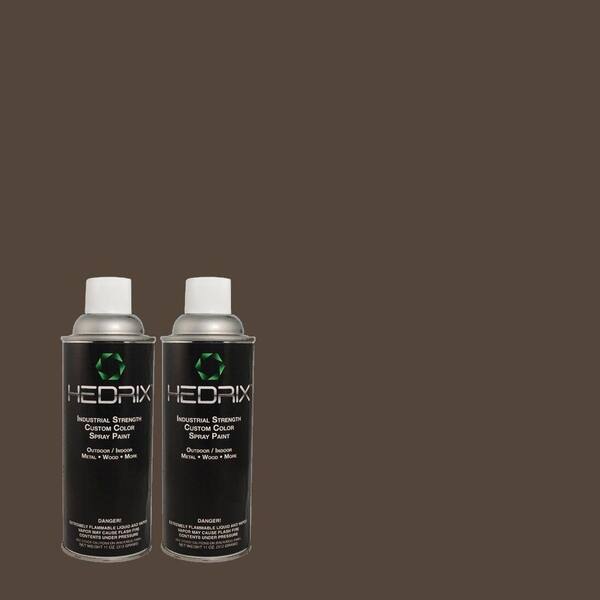 Hedrix 11 oz. Match of 378 Ebony Low Lustre Custom Spray Paint (2-Pack)