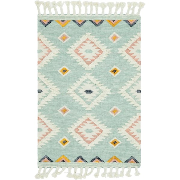 Unique Loom Mesa Light Blue 4 ft. x 6 ft. Area Rug