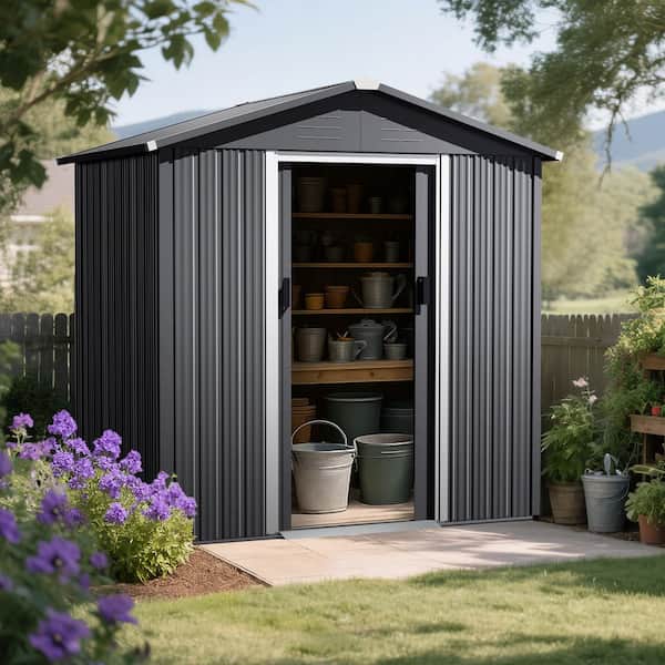 Nuu Garden 6 ft. x 4 ft. Metal Outdoor Backyard Garden Storage