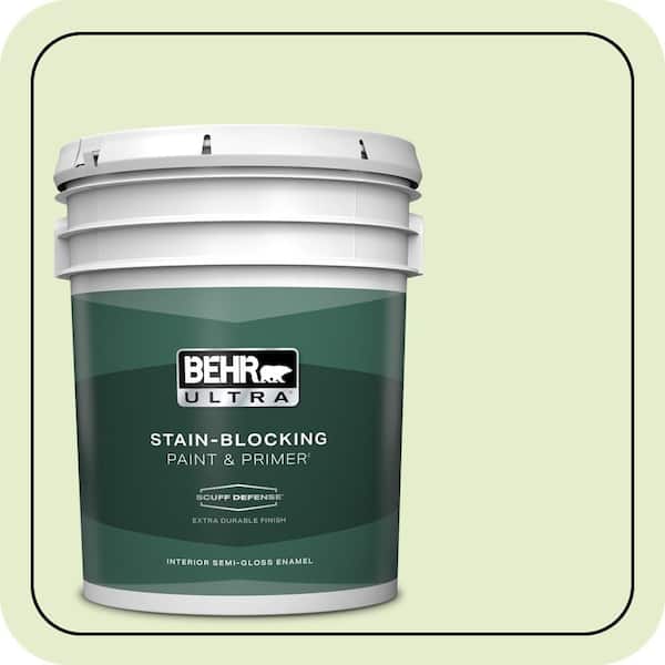 BEHR ULTRA 5 gal. #420C-2 Water Sprout Extra Durable Semi-Gloss Enamel Interior Paint & Primer