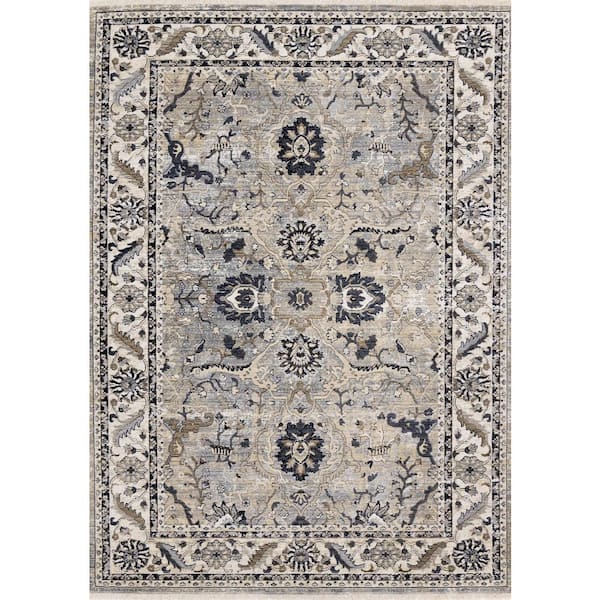 Jovira Collections 5 ft. x 8 ft. Beige Elegant Indoor Area Rug
