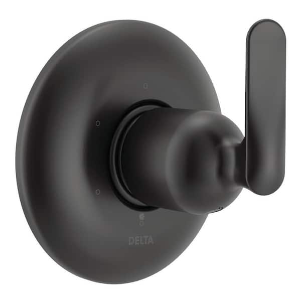 Bonacci 6-Setting 1-Handle Diverter Trim Kit in Matte Black (Valve Not Included)