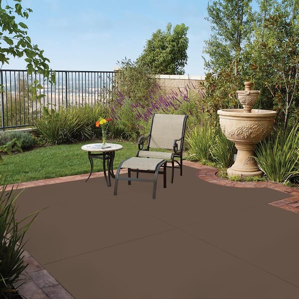 1 gal. #PFC-35 Rich Brown Solid Color Flat Interior/Exterior Concrete Stain