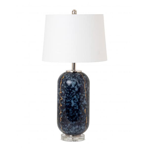 HomeRoots Amelia 30.5 in. Blue and Gold Table Lamps Set of 2