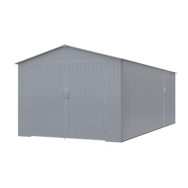 20 x 13 FT. Outdoor Metal Storage Shed with 2 Doors and 4 Vents for Car
