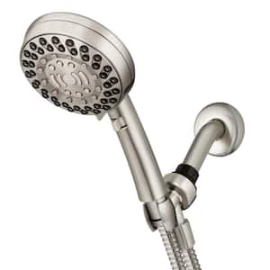 Handheld Shower Head with High Pressure 8 Sprays EMBATHER 4.5 Inches Hand Held Showerhead Set with 71 Inches Shower Hose and Adjustable Shower Arm Bracket Brushed Nickel