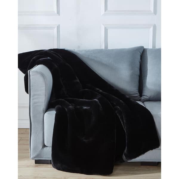 Amazing Rugs Cassilda Luxury Chinchilla Faux Fur Throw Blanket (50" x 60")