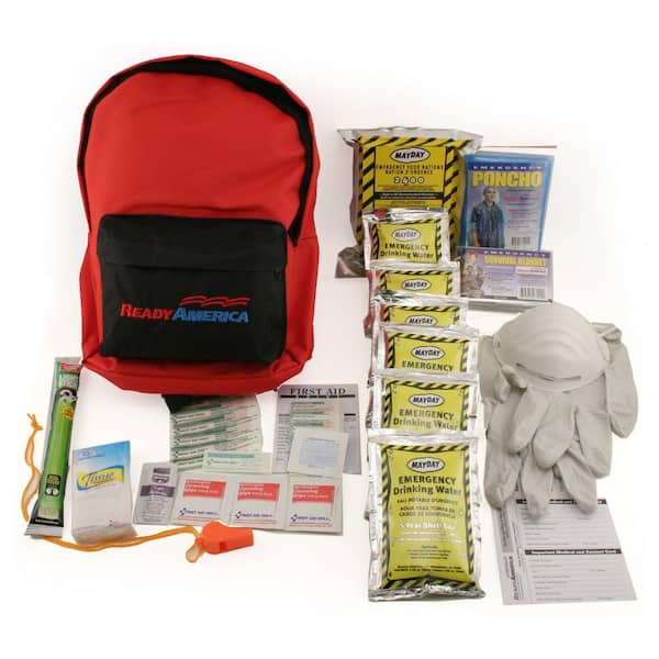 Ready America 70280 2 Person 3 Day Emergency Kit, Backpack