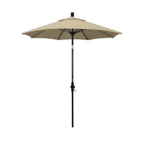 7-1/2 ft. Fiberglass Collar Tilt Double Vented Patio Umbrella in Beige Pacifica
