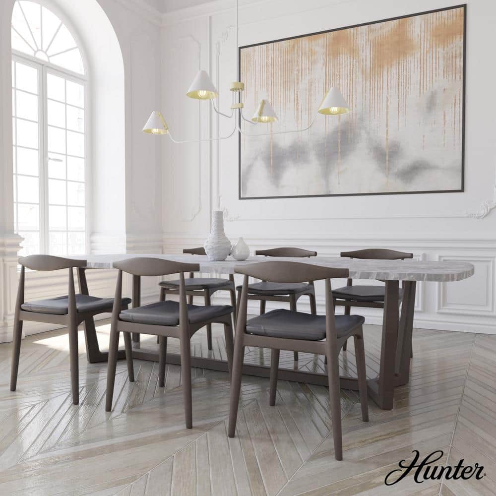 Matte White Mid-Century Inspired 4-Light Geometric Chandelier