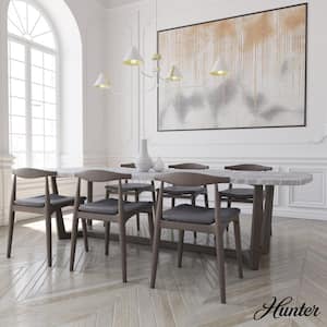 Grove Isle 4 Lights Matte White Chandelier with Metal Shades Dining Room Light