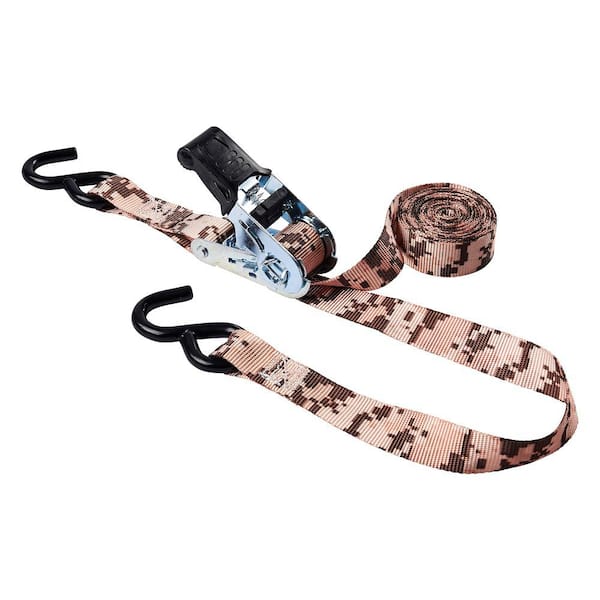 Keeper Digital Desert Camo Ratchet Tie-Down Strap 12 ft. x 1 in. 500 lbs.