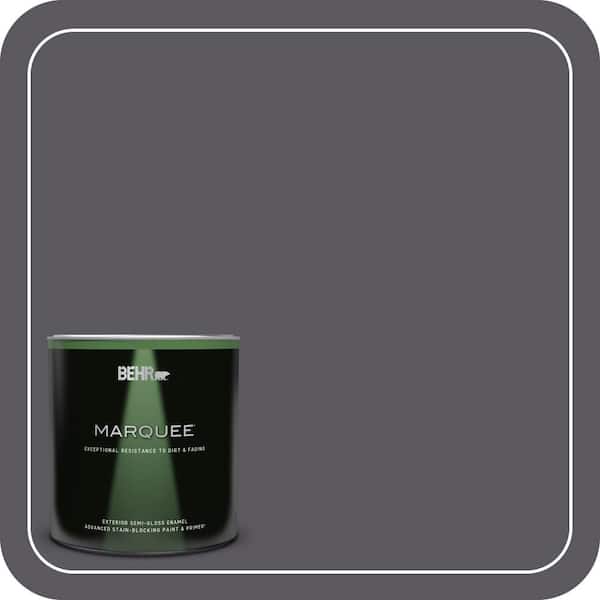 BEHR MARQUEE 1 qt. #MQ5-02 Dark Shadows Semi-Gloss Enamel Exterior Paint & Primer
