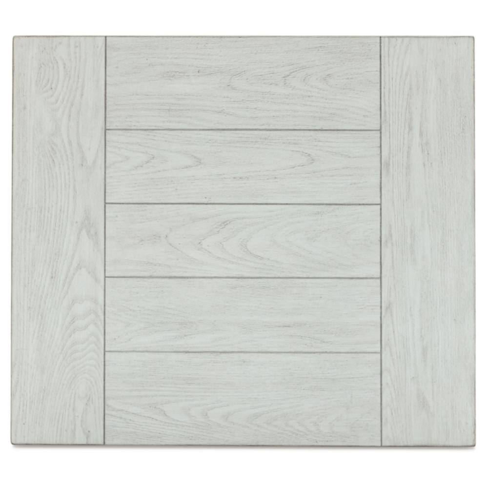 Antique White Rectangular Traditional Wood End Table