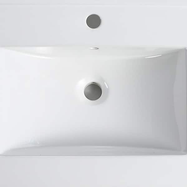 30 in. W x 18.3 in. D Ceramic Vanity Top in White