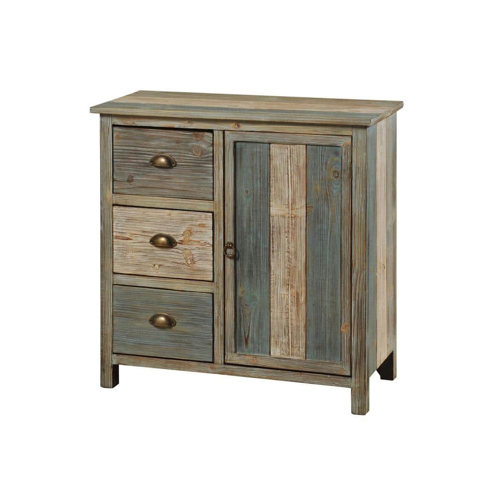 StyleCraft Sanibel with 3-Drawers and 1-Door Cabinet, Blue/Grey -  SF24588DS