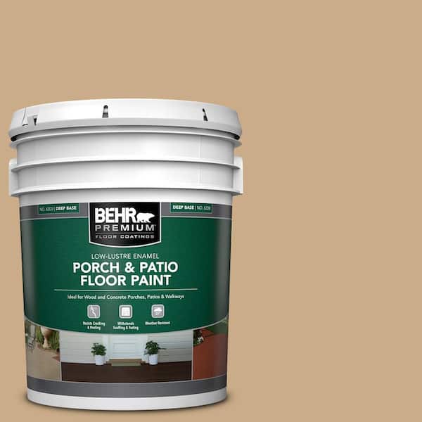 5 gal. #N280-4 Perfect Tan Low-Lustre Enamel Interior/Exterior Porch and Patio Floor Paint