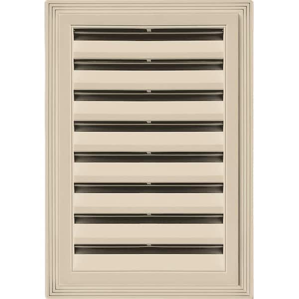 Builders Edge 12 in. x 18 in. Rectangle Gable Vent #011 Sandalwood