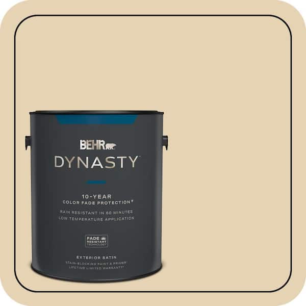 BEHR DYNASTY 1 gal. #S310-2 Journal White Satin Enamel Exterior Stain-Blocking Paint & Primer