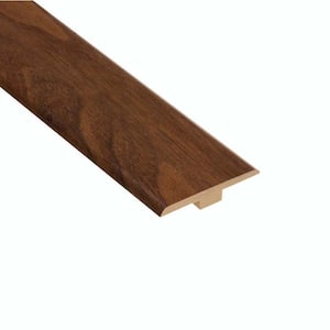 High Gloss Monterrey Walnut 1/4 in. Thick x 1-7/16 in. Wide x 94 in. Length Laminate T-Molding