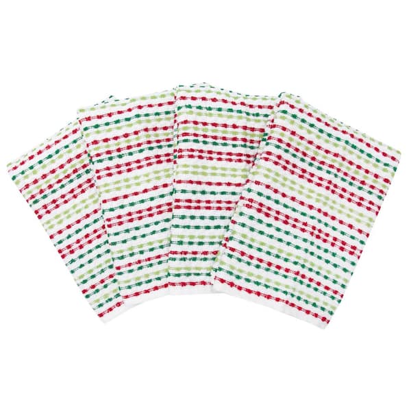 Ritz Holiday Multicolor Pebble Cotton Terry Bar Mop Kitchen Towel Set of 4