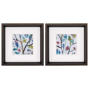 12 in. X 12 in. Brushed Silver Gallery Picture Frame Woodland Story (Set of 2)