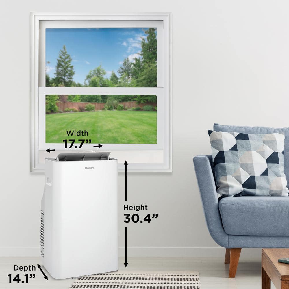 Danby 12000 BTU White Portable Air Conditioner with Remote and WiFi