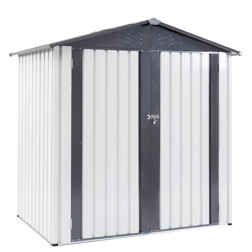 6 ft. W x 4 ft. D Garden Metal Storage Shed, Outdoor Storing Tools Rainproo