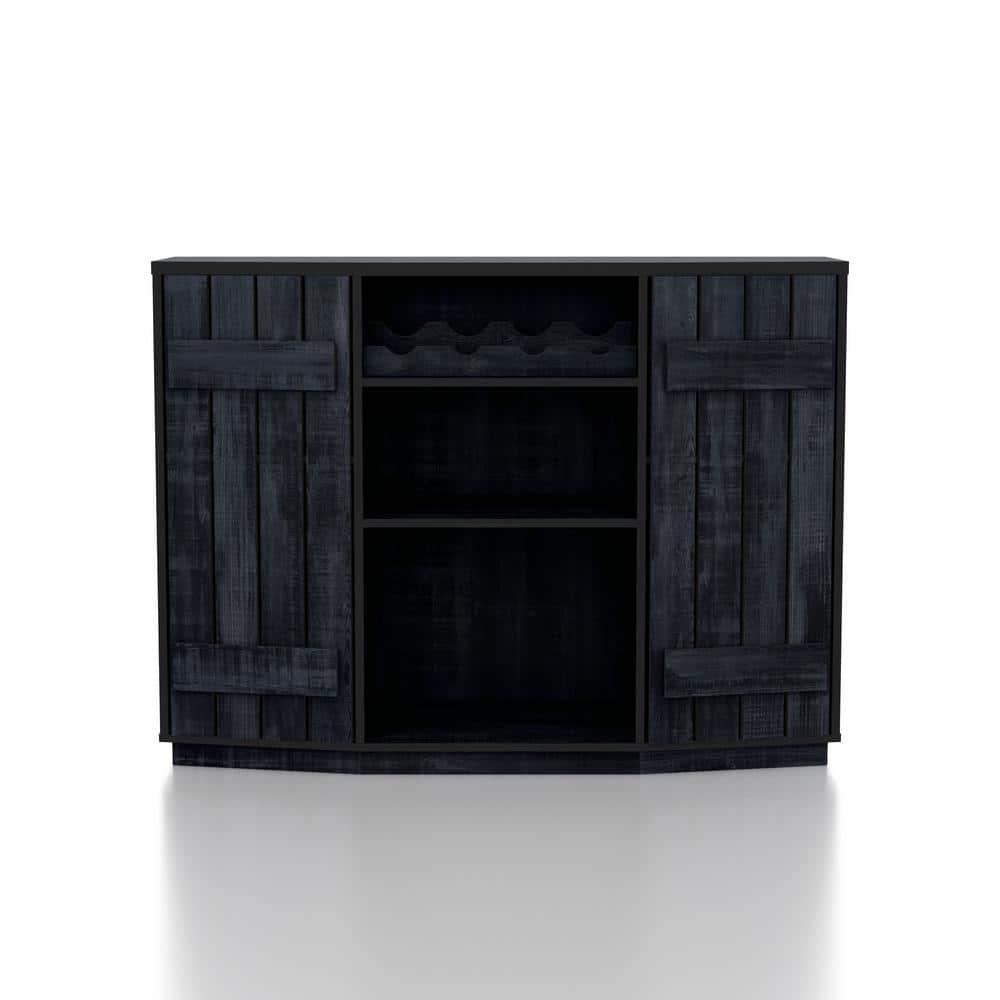 Furniture of America Shedd Rustic Navy Blue Buffet with 2-Shelves