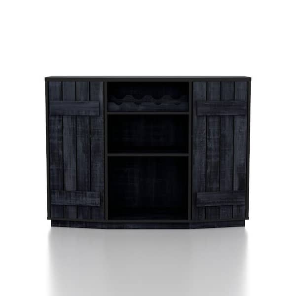 Furniture of America Shedd Rustic Navy Blue Buffet with 2-Shelves