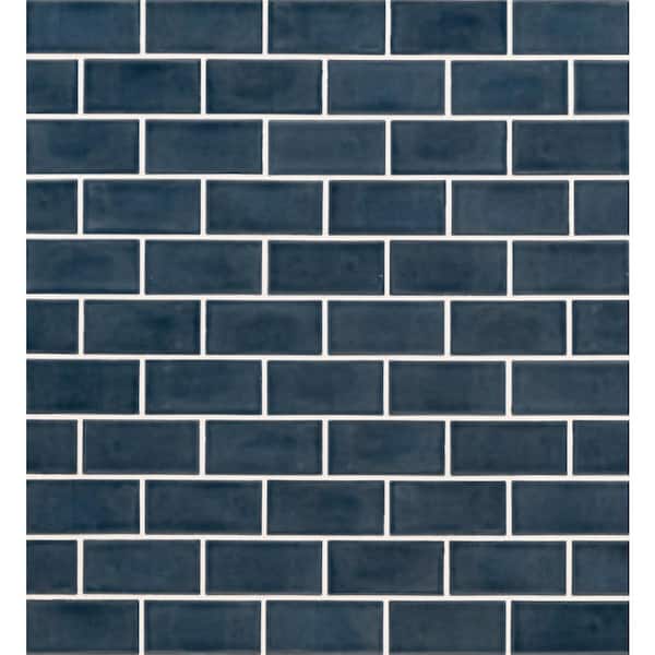 MSI Bay Blue 3 in. x 6 in. Handcrafted Glossy Ceramic Subway Wall Tile (1.04 sq. ft./Case)