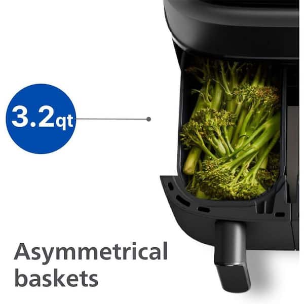Philips 9.5 qt 3000 Series Dual Basket Air Fryer, Black NA35100