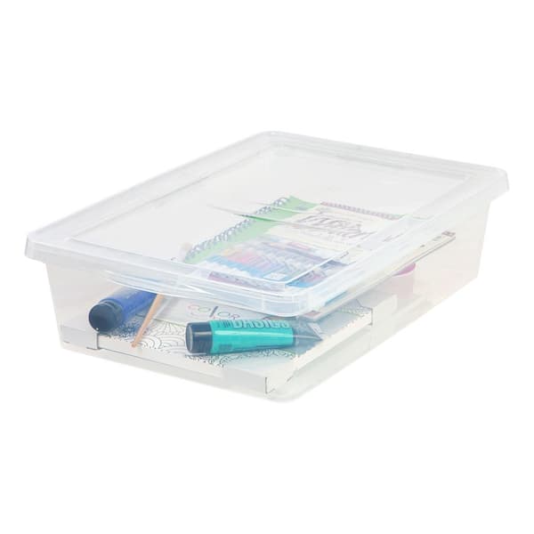 Iris® Clear 28 Qt Storage Box, 10 Pack