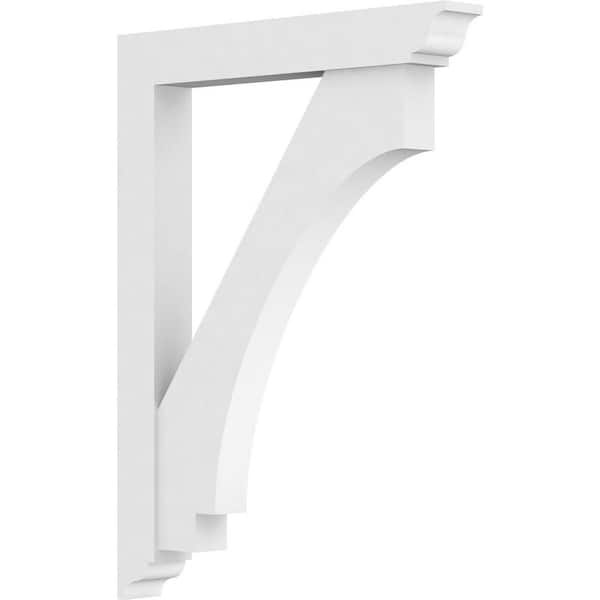 Ekena Millwork Standard Imperial 3 in. W x 32 in. H x 24 in. D Signature Urethane Polyurethane Bracket With Traditional Ends