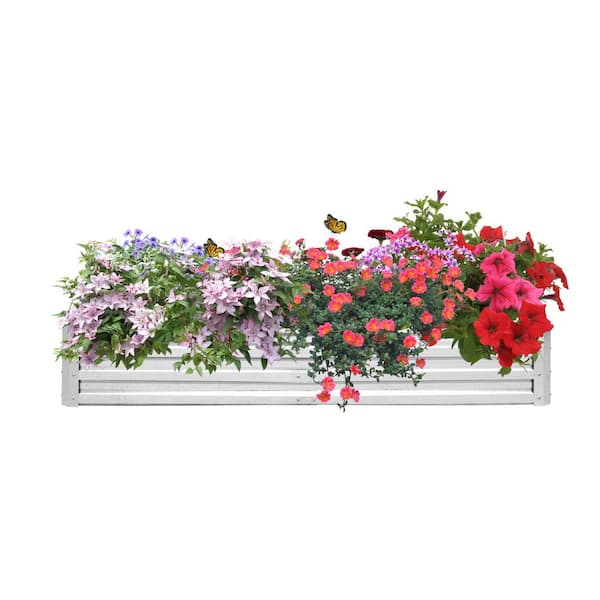 OVASTLKUY 6 ft. X 3 ft. Outdoor Steel Garden Bed Box
