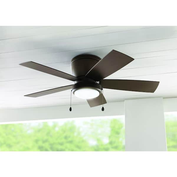 Arleigh 44 in. Indoor/Outdoor Wet Rated Espresso Bronze Low Profile Ceiling Fan with Integrated LED Included