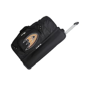 NHL Anaheim Mighty Ducks 27 in. Black Rolling Bottom Duffel Bag